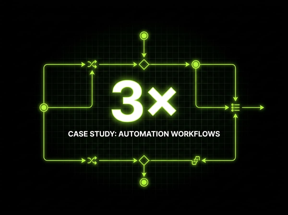 Anonymized case study — automation throughput chart placeholder